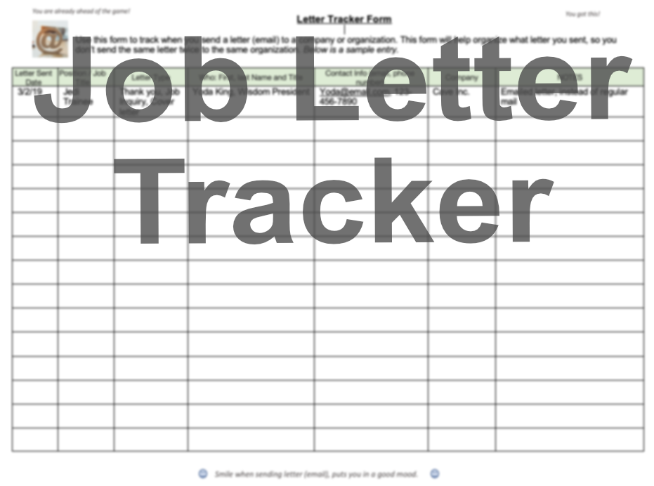Job Letter Tracker