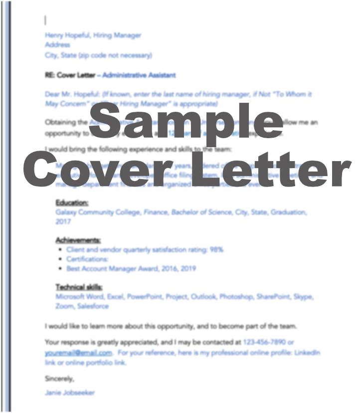 Cover letter format word